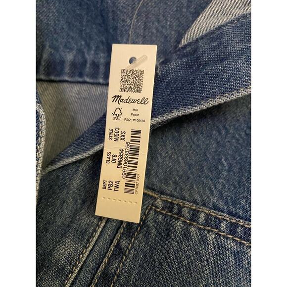 Madewell Denim Popover Top Size XXS - Picture 5 of 5